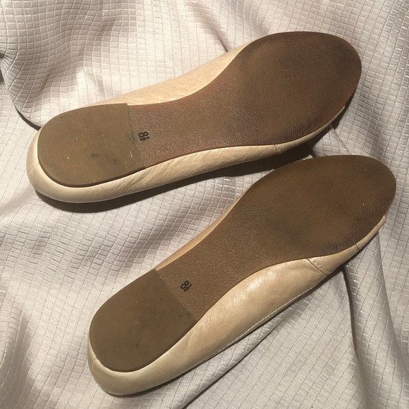 Fossil loafer peep toe leather shoes tan, 8.5 - Picture 2 of 8